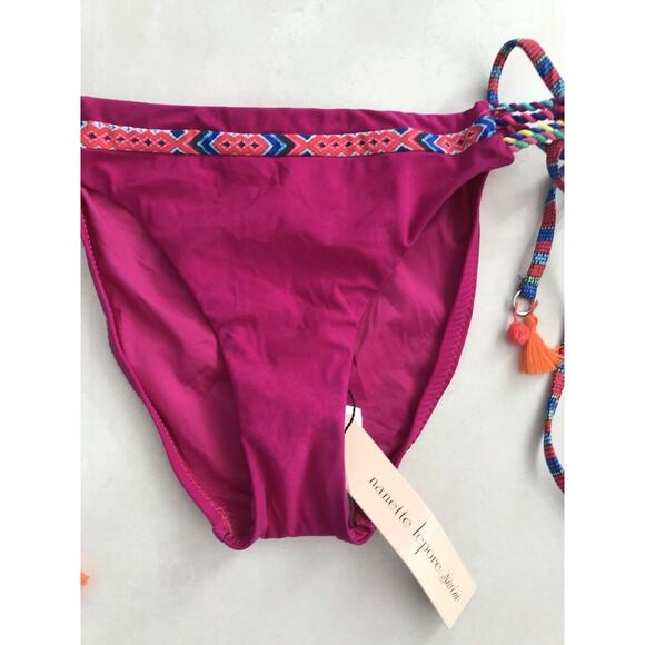 Nanette Lepore Vamp Side Ties Tassel String Bikini Bottom - Picture 8 of 8